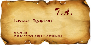 Tavasz Agapion névjegykártya